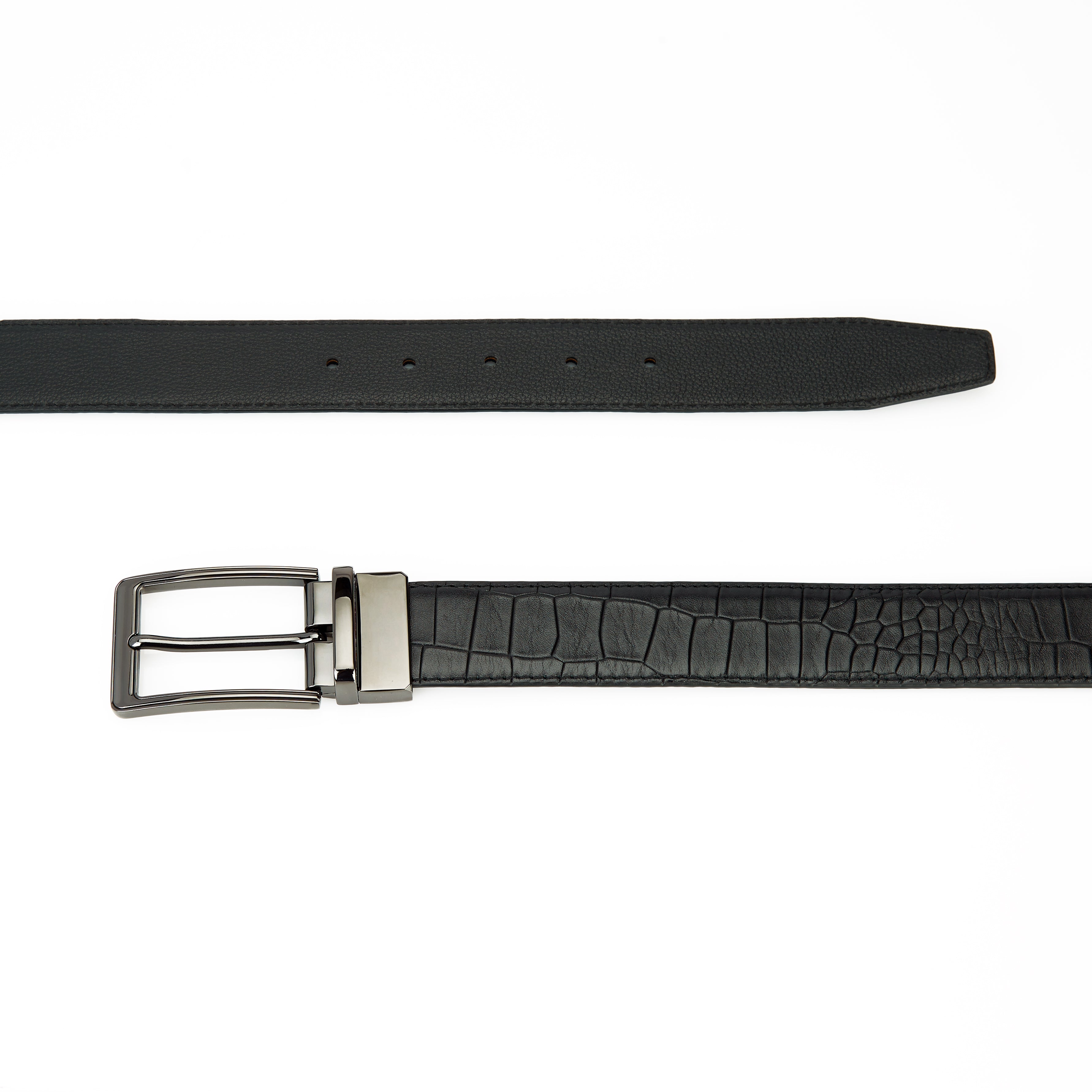 RL Croco Reversible Leather Belt For Men