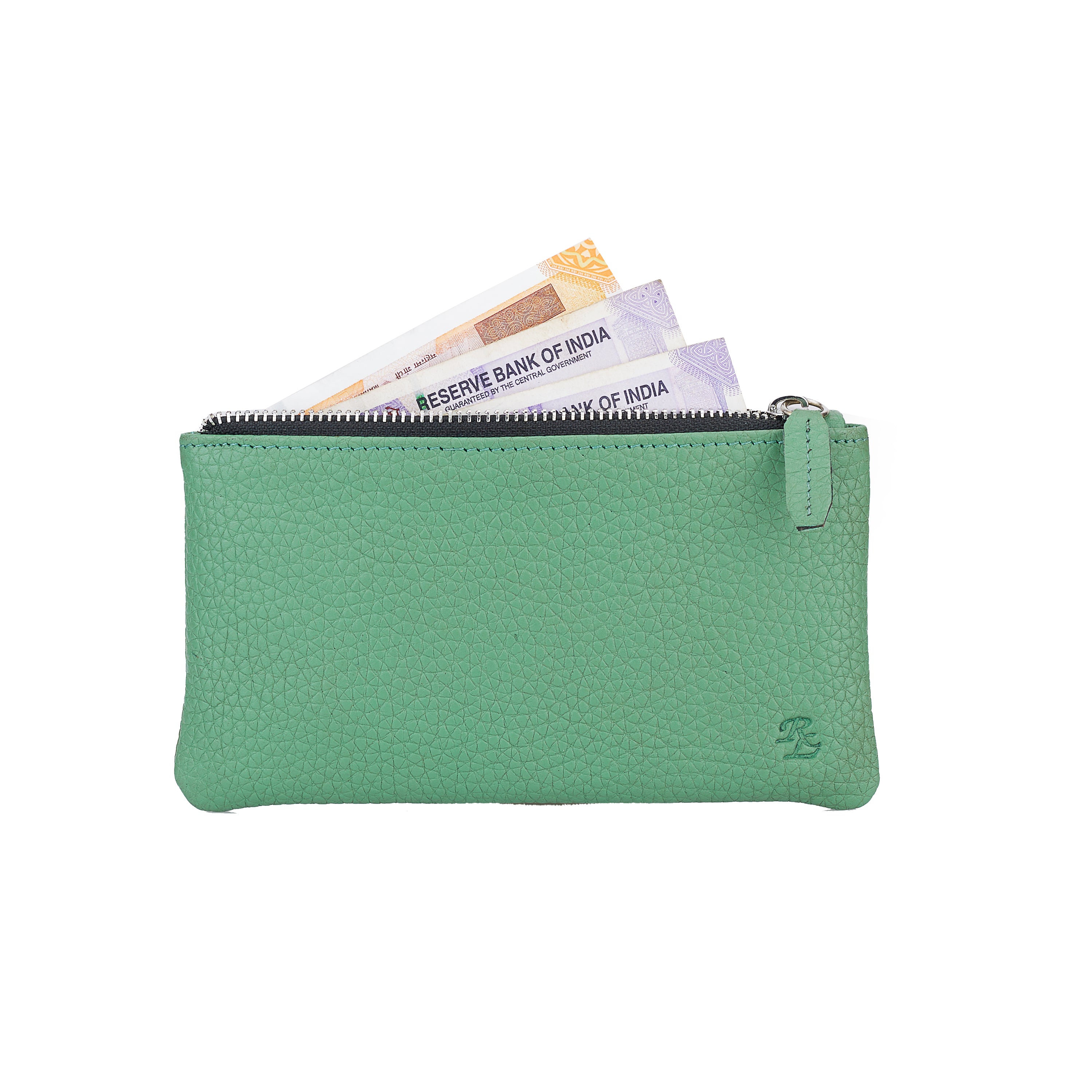 RL Leather Wristlet Purse for Women