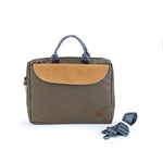 Load image into Gallery viewer, RL compact waterproof coated canvas 13inch Laptop messenger bag
