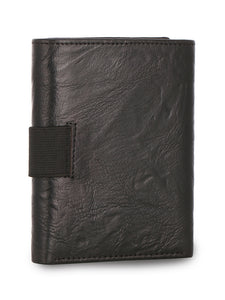 Creased Leather Tri Fold Mens Wallet