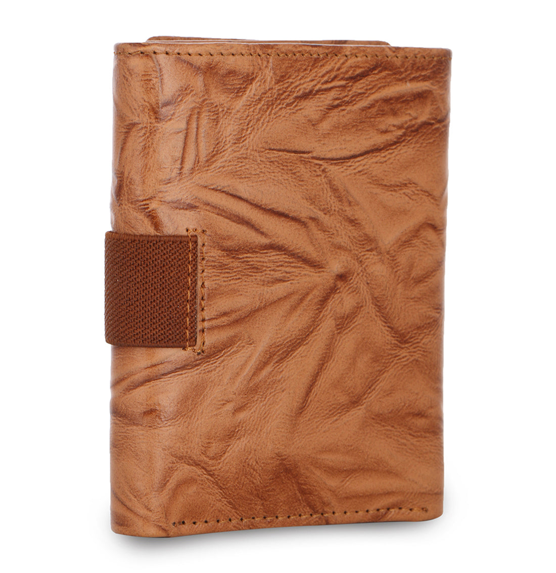 Creased Leather Tri Fold Mens Wallet