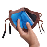 Load image into Gallery viewer, RL Antique Leather Face Mask With Changeable Filters - WALLETSNBAGS
