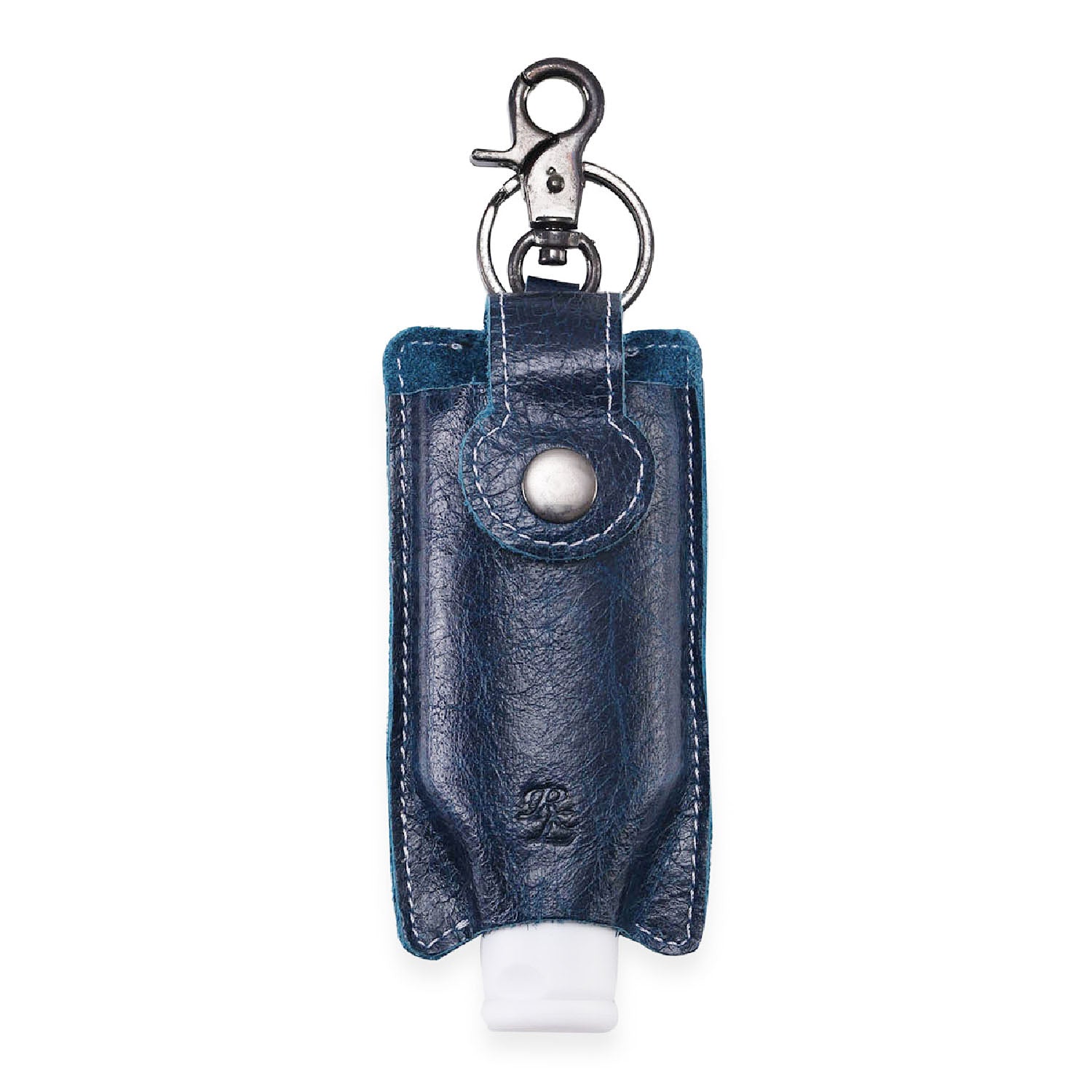 Walletsnbags RL Hand Sanitizer Holder Leather Keychain with 50ml Sanitizer Bottle - WALLETSNBAGS