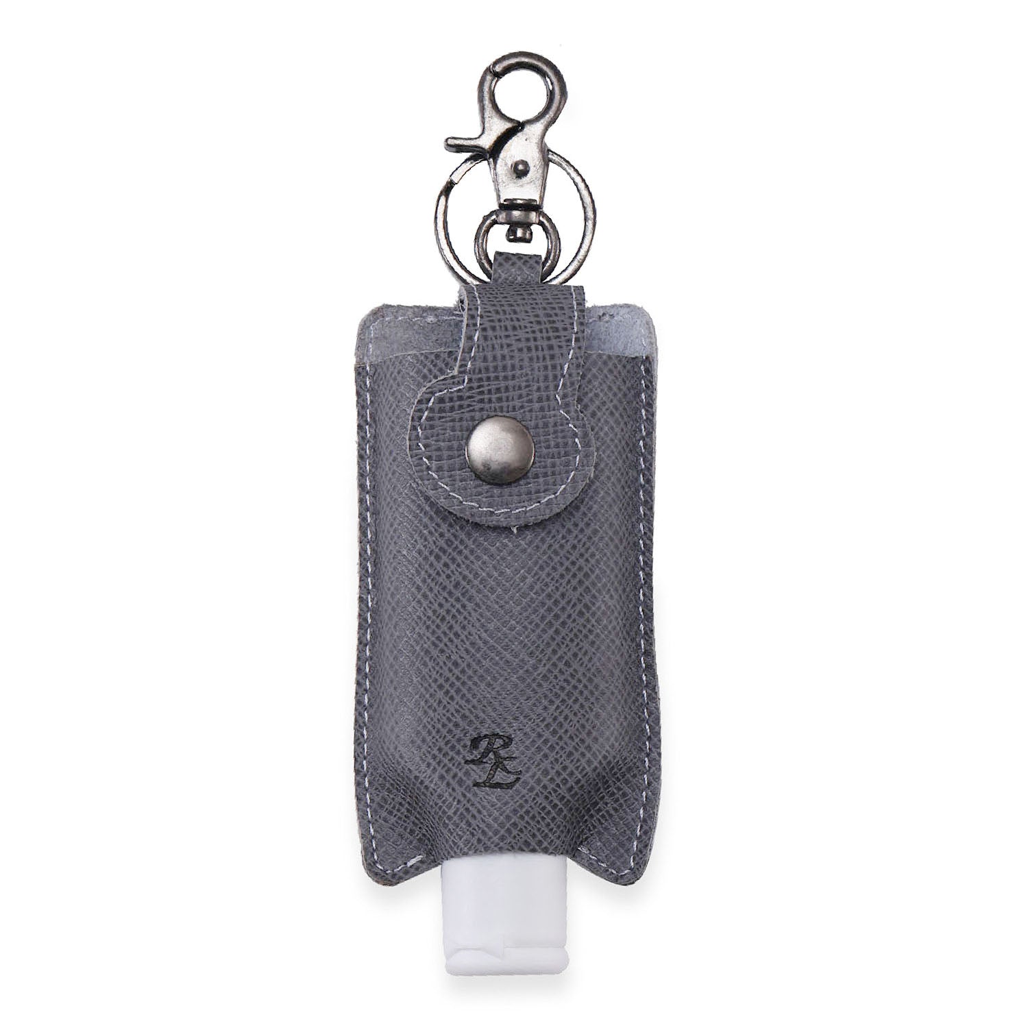 Walletsnbags RL Hand Sanitizer Holder Leather Keychain with 50ml Sanitizer Bottle - WALLETSNBAGS