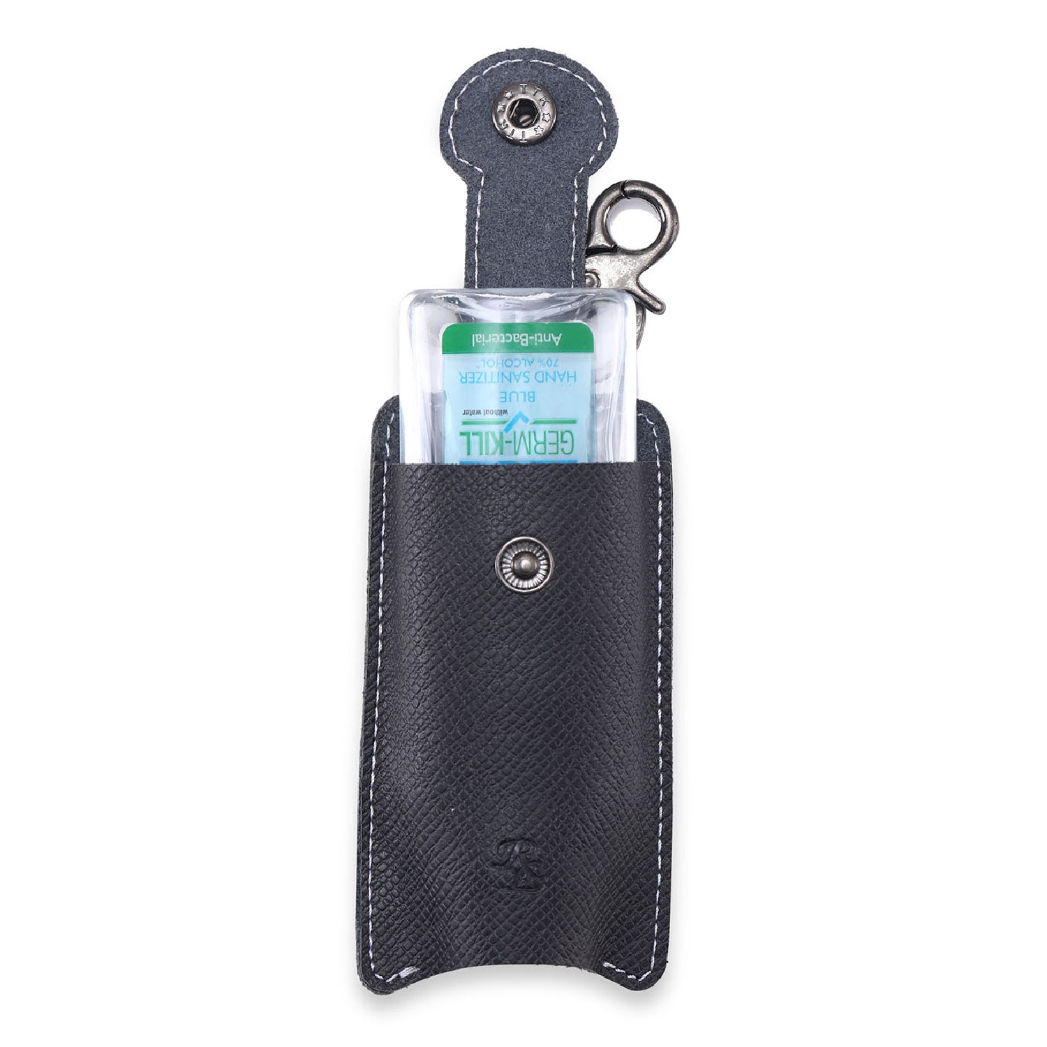 Walletsnbags RL Hand Sanitizer Holder Leather Keychain with 50ml Sanitizer Bottle - WALLETSNBAGS