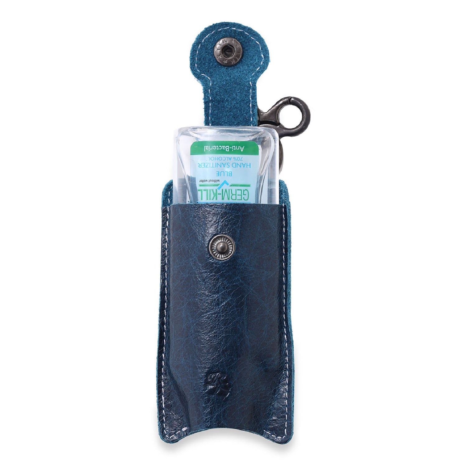 Walletsnbags RL Hand Sanitizer Holder Leather Keychain with 50ml Sanitizer Bottle - WALLETSNBAGS