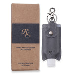 Load image into Gallery viewer, Walletsnbags RL Hand Sanitizer Holder Leather Keychain with 50ml Sanitizer Bottle - WALLETSNBAGS
