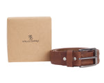 Load image into Gallery viewer, Formal Oillpullup Rib &amp; Emboss Leather Mens belt - WALLETSNBAGS
