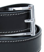 Load image into Gallery viewer, Novapull ribbed &amp; stitched Leather Mens belt - WALLETSNBAGS
