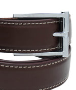 Load image into Gallery viewer, Novapull ribbed &amp; stitched Leather Mens belt - WALLETSNBAGS
