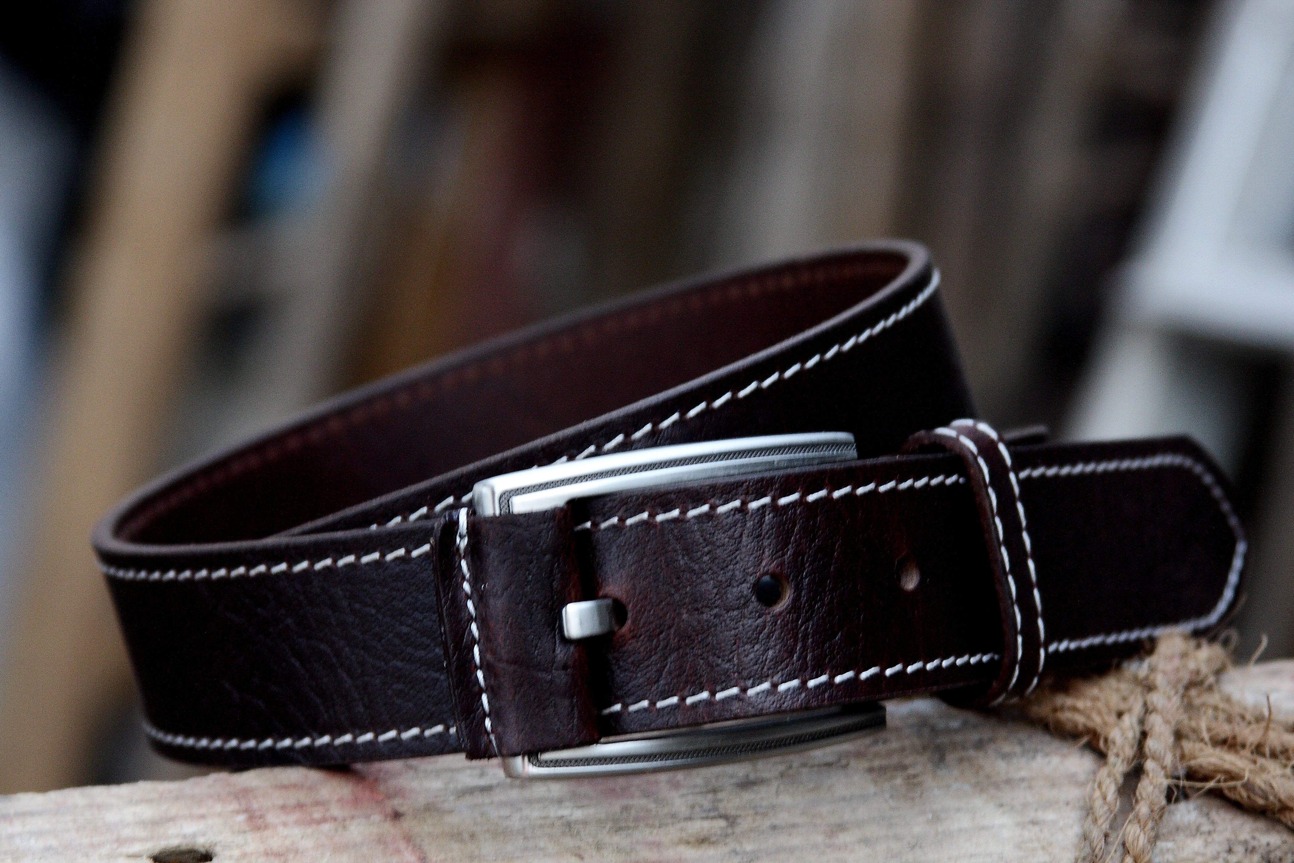 RL Casual Leather Mens Buckle Belt - WALLETSNBAGS