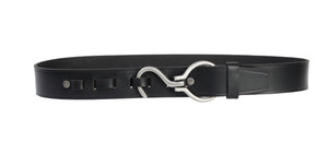 RL S Buckle Leather Mens Belt - WALLETSNBAGS