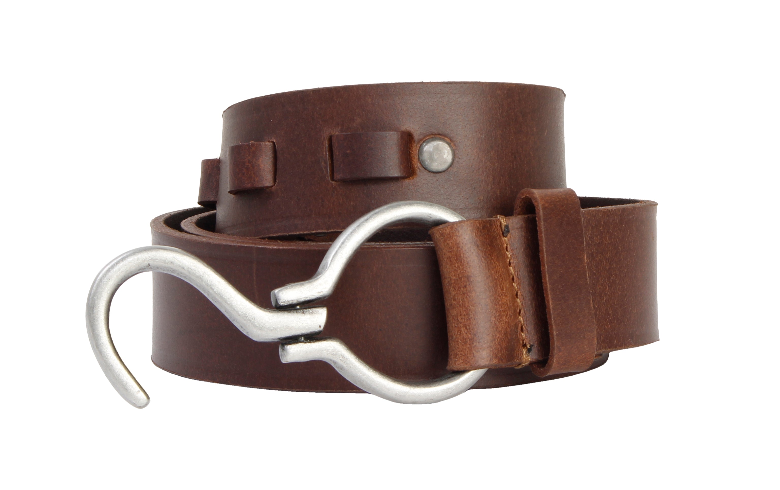 RL S Buckle Leather Mens Belt - WALLETSNBAGS