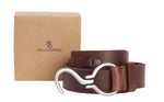 Load image into Gallery viewer, RL S Buckle Leather Mens Belt - WALLETSNBAGS
