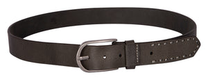 RL Crackle Hand stitch Casual Leather Belt - WALLETSNBAGS