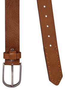 RL Crackle Hand stitch Casual Leather Belt - [walletsnbags_name]