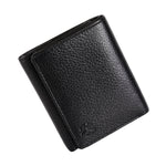 Load image into Gallery viewer, Basic Buttoned Leather Tri Fold Wallet - WALLETSNBAGS
