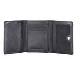 Load image into Gallery viewer, Basic Buttoned Leather Tri Fold Wallet - WALLETSNBAGS
