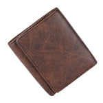 Load image into Gallery viewer, Basic Buttoned Leather Tri Fold Wallet - WALLETSNBAGS
