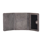 Load image into Gallery viewer, Basic Buttoned Leather Tri Fold Wallet - WALLETSNBAGS
