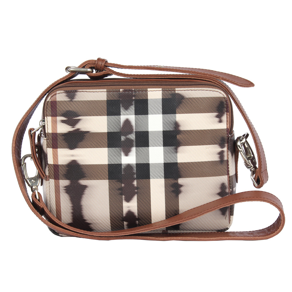 RL Sydney Crossbody Checkered Ladies Bag - WALLETSNBAGS