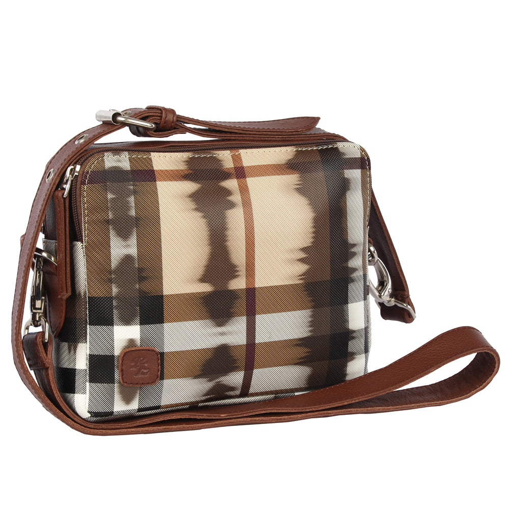 RL Sydney Crossbody Checkered Ladies Bag - WALLETSNBAGS