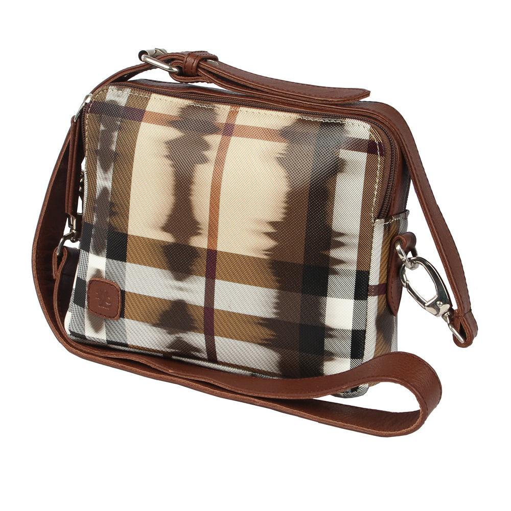 RL Sydney Crossbody Checkered Ladies Bag - WALLETSNBAGS