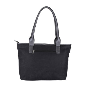 Wax Canvas shoulder ladies bag - WALLETSNBAGS