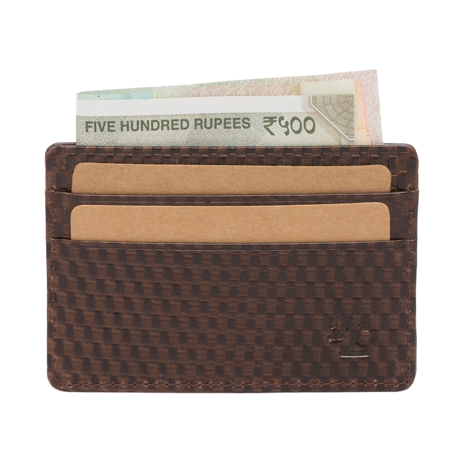 RL Leather Pocket Card Holder - WALLETSNBAGS