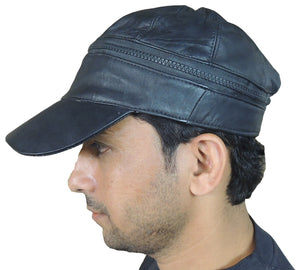 RL Leather Zipper Cap - [walletsnbags_name]