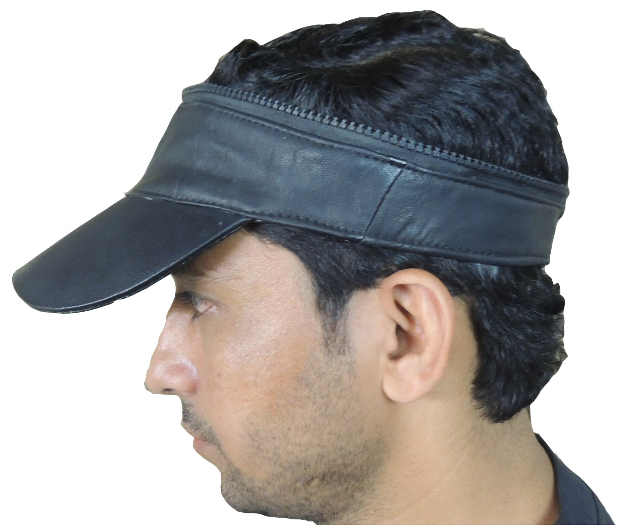 RL Leather Zipper Cap - [walletsnbags_name]