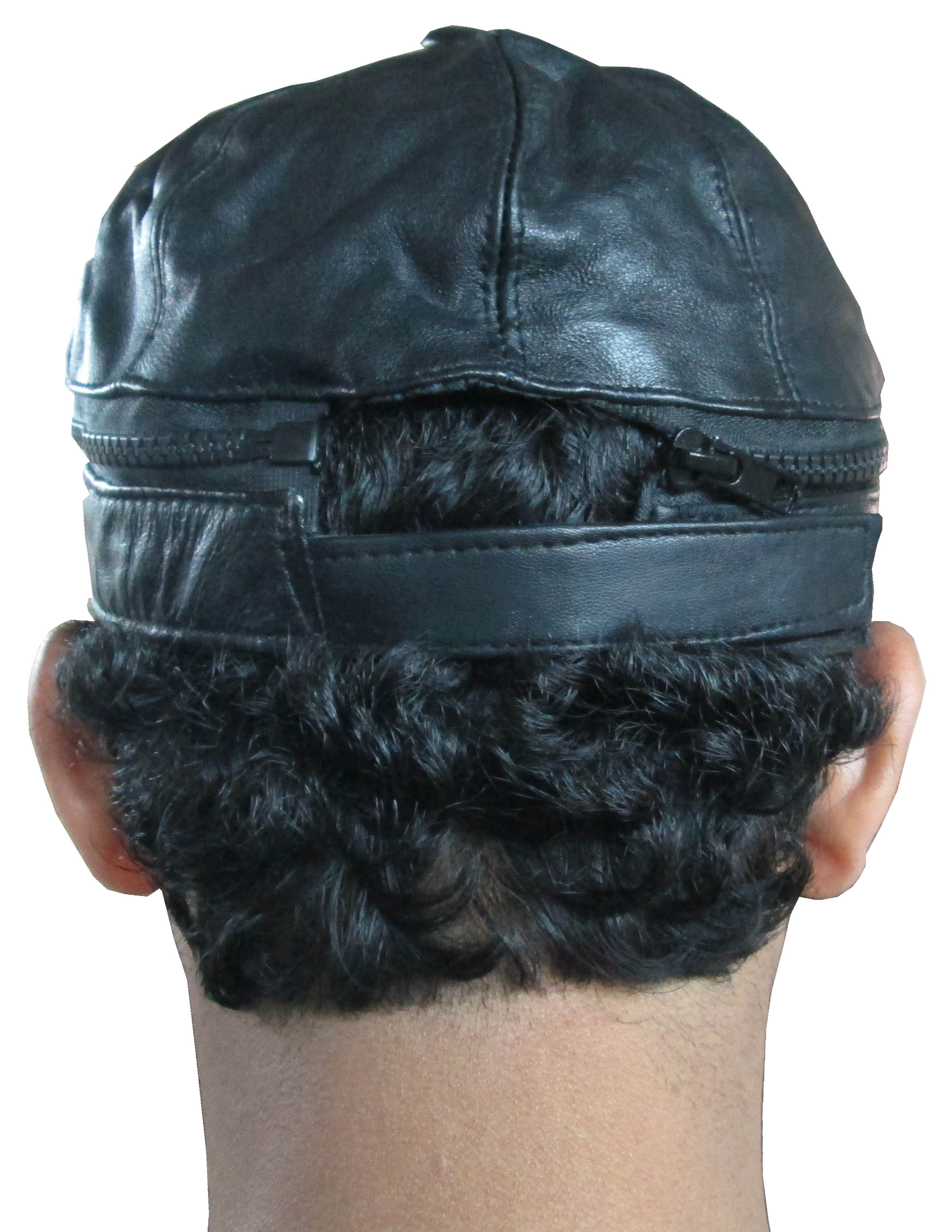 RL Leather Zipper Cap - [walletsnbags_name]