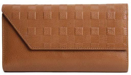 RL Checkered Ladies Wallet Beige - [walletsnbags_name]