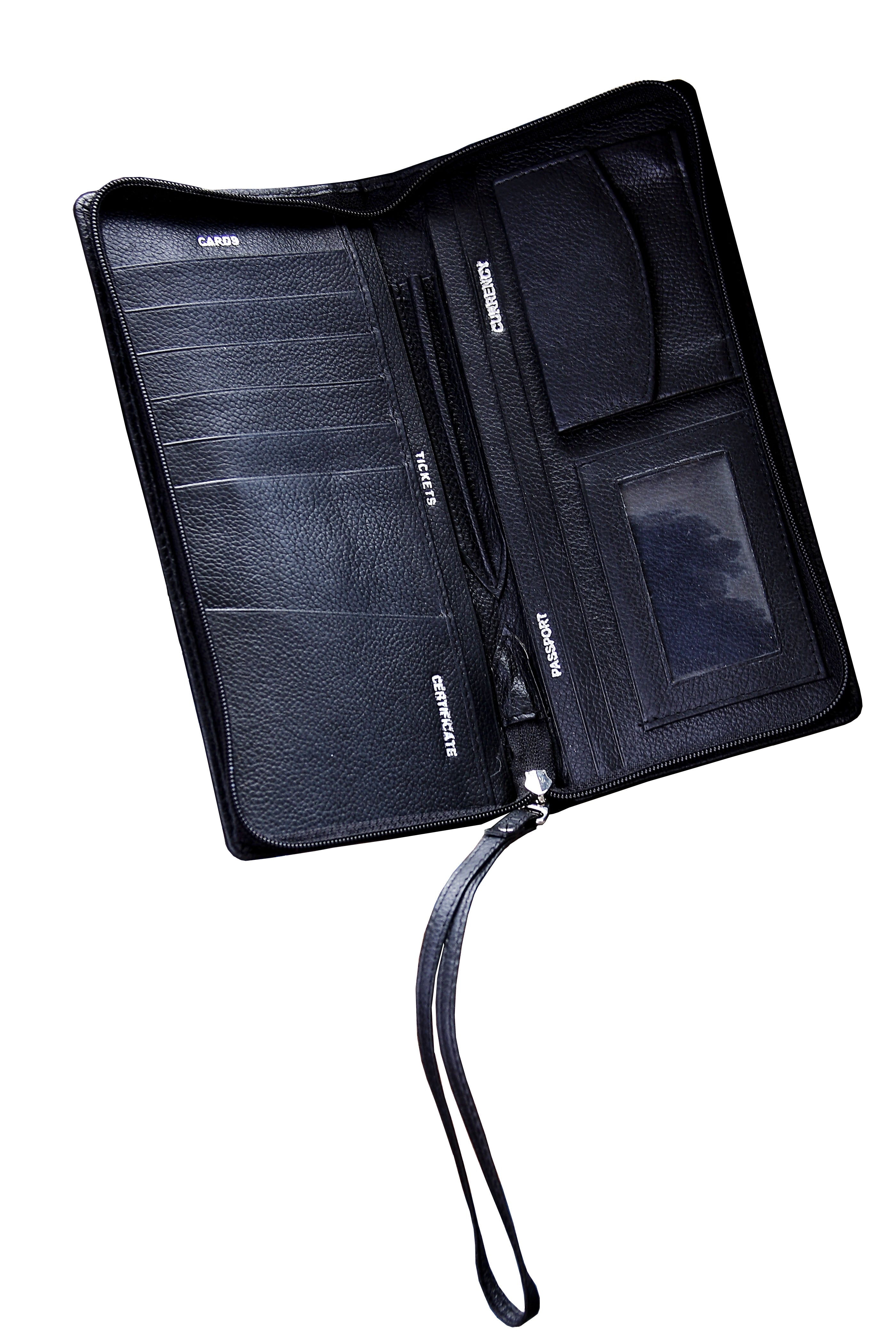 RL Leather Full Zip Passport & Ticket Holder/document holder - WALLETSNBAGS