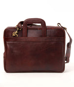 Load image into Gallery viewer, RL Leather Office Portfolio bag – Comfy slide handle - WALLETSNBAGS
