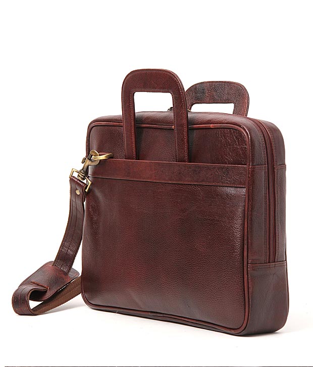 RL Leather Office Portfolio bag – Comfy slide handle - WALLETSNBAGS