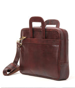 Load image into Gallery viewer, RL Leather Office Portfolio bag – Comfy slide handle - WALLETSNBAGS
