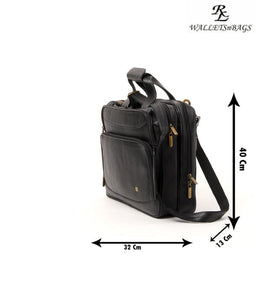 RL Leather Laptop Messenger Office 16inch Bag for Men - WALLETSNBAGS