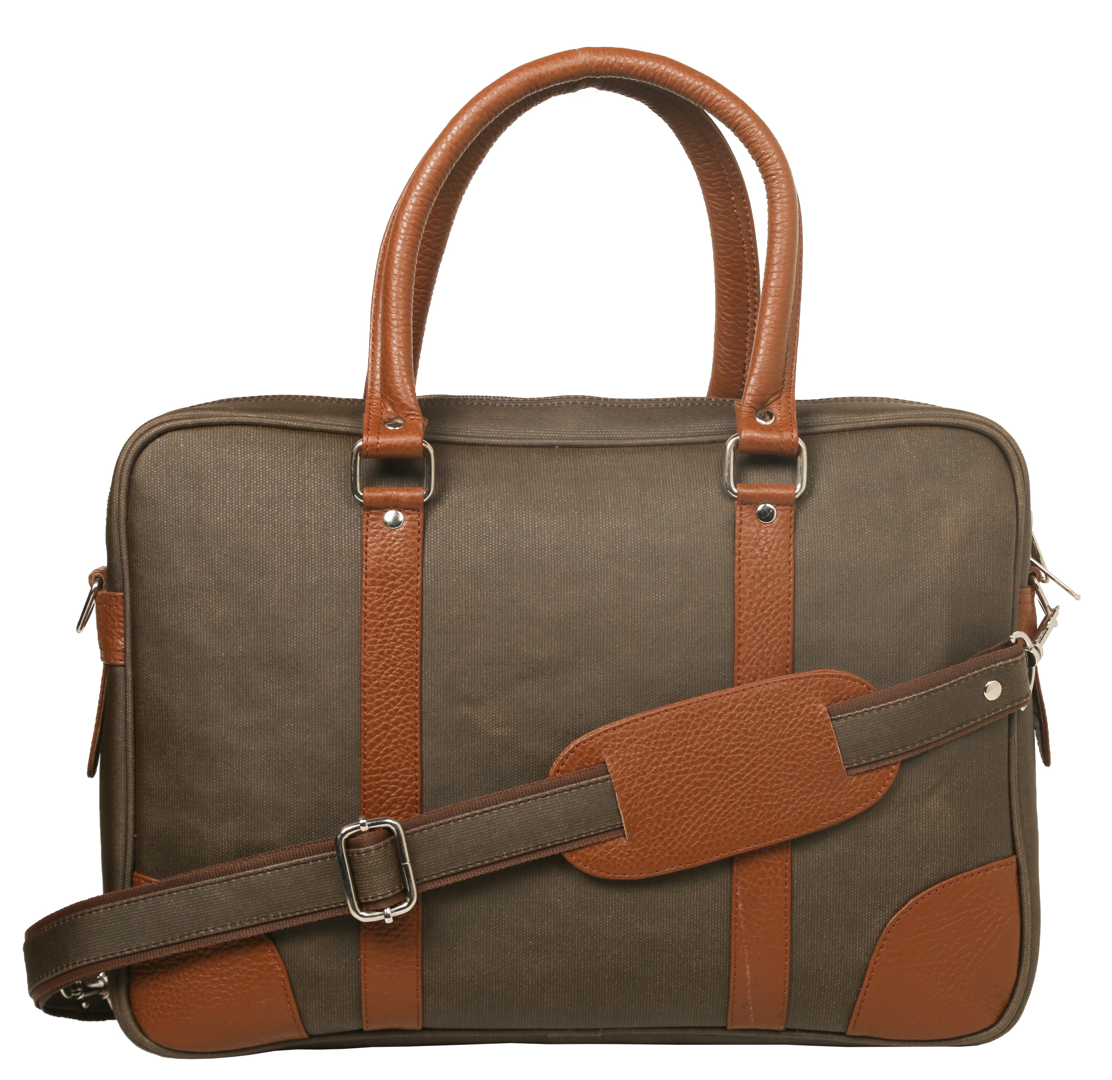 RL Louis Coated Waterproof Canvas Laptop Messenger Bag - [walletsnbags_name]