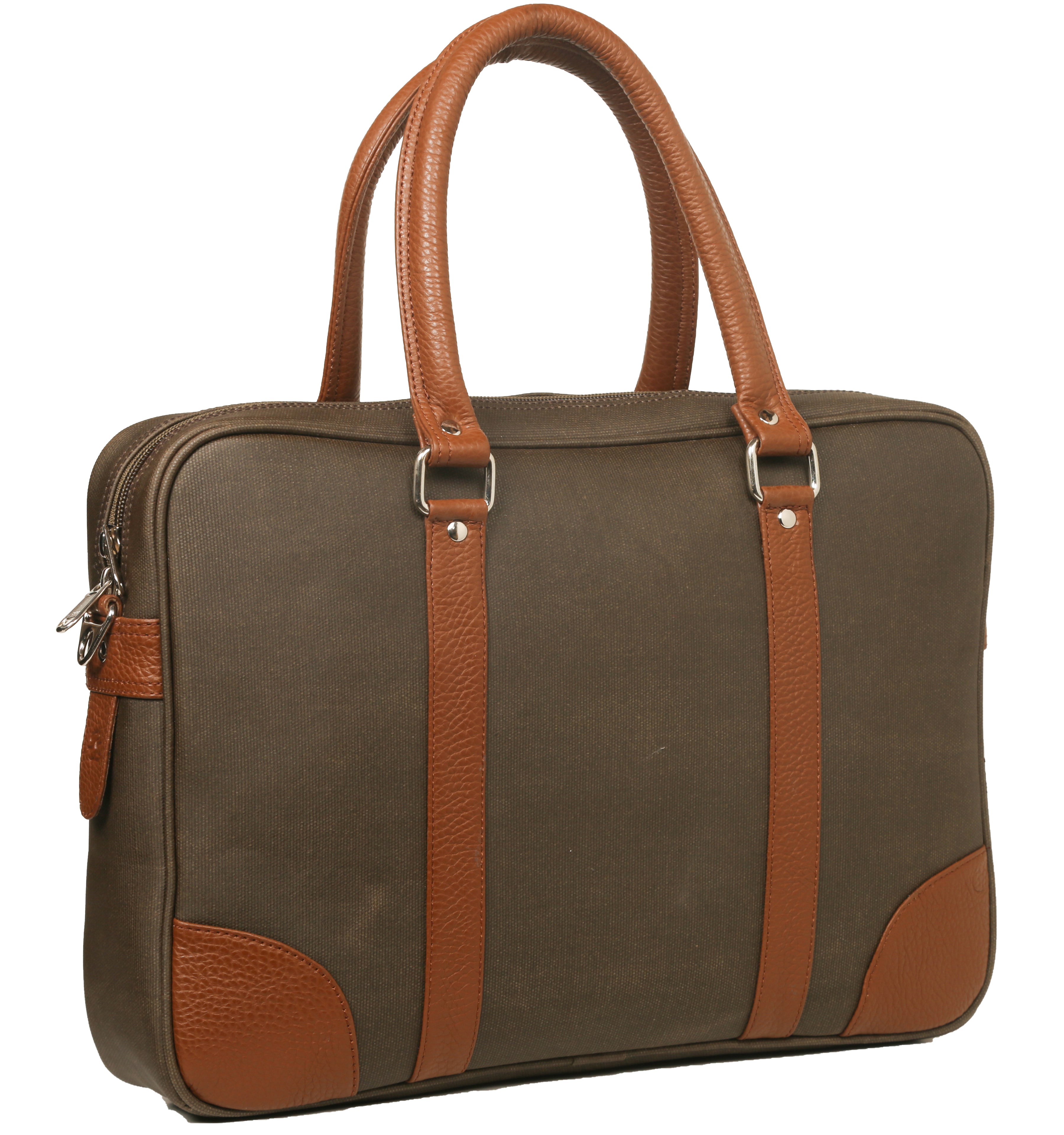 RL Louis Coated Waterproof Canvas Laptop Messenger Bag - [walletsnbags_name]