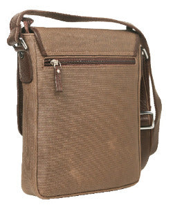 RL Meraki Waterproof Coated Canvas and Leather Sling Cross Body Bag - [walletsnbags_name]