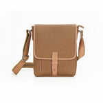 Load image into Gallery viewer, RL Meraki Waterproof Coated Canvas and Leather Sling Cross Body Bag - WALLETSNBAGS
