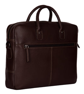 RL Oliver Mens Leather Business Briefcase Messenger - WALLETSNBAGS