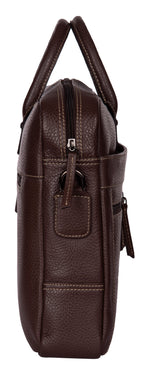 Load image into Gallery viewer, RL Oliver Mens Leather Business Briefcase Messenger - WALLETSNBAGS
