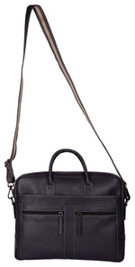 Load image into Gallery viewer, RL Oliver Mens Leather Business Briefcase Messenger - WALLETSNBAGS
