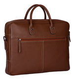 Load image into Gallery viewer, RL Oliver Mens Leather Business Briefcase Messenger - WALLETSNBAGS
