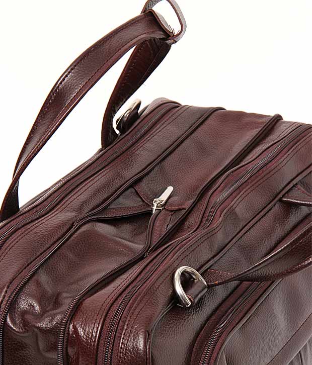 RL Full Zip Expandable Leather Messenger Laptop Bags15.6 Inch - WALLETSNBAGS