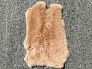 Natural Tanned Leather Fur Hide (10" by 12" Pelt with Sewing Quality Leather) - Walletsnbags