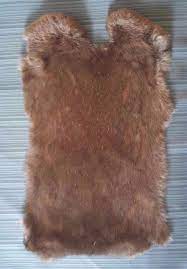 Natural Tanned Leather Fur Hide (10" by 12" Pelt with Sewing Quality Leather) - Walletsnbags