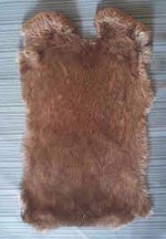 Load image into Gallery viewer, Natural Tanned Leather Fur Hide (10&quot; by 12&quot; Pelt with Sewing Quality Leather) - Walletsnbags
